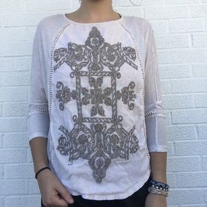 Anthropologie Beaded Top